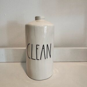 Rae Dunn White Ceramic 'CLEAN' Vase